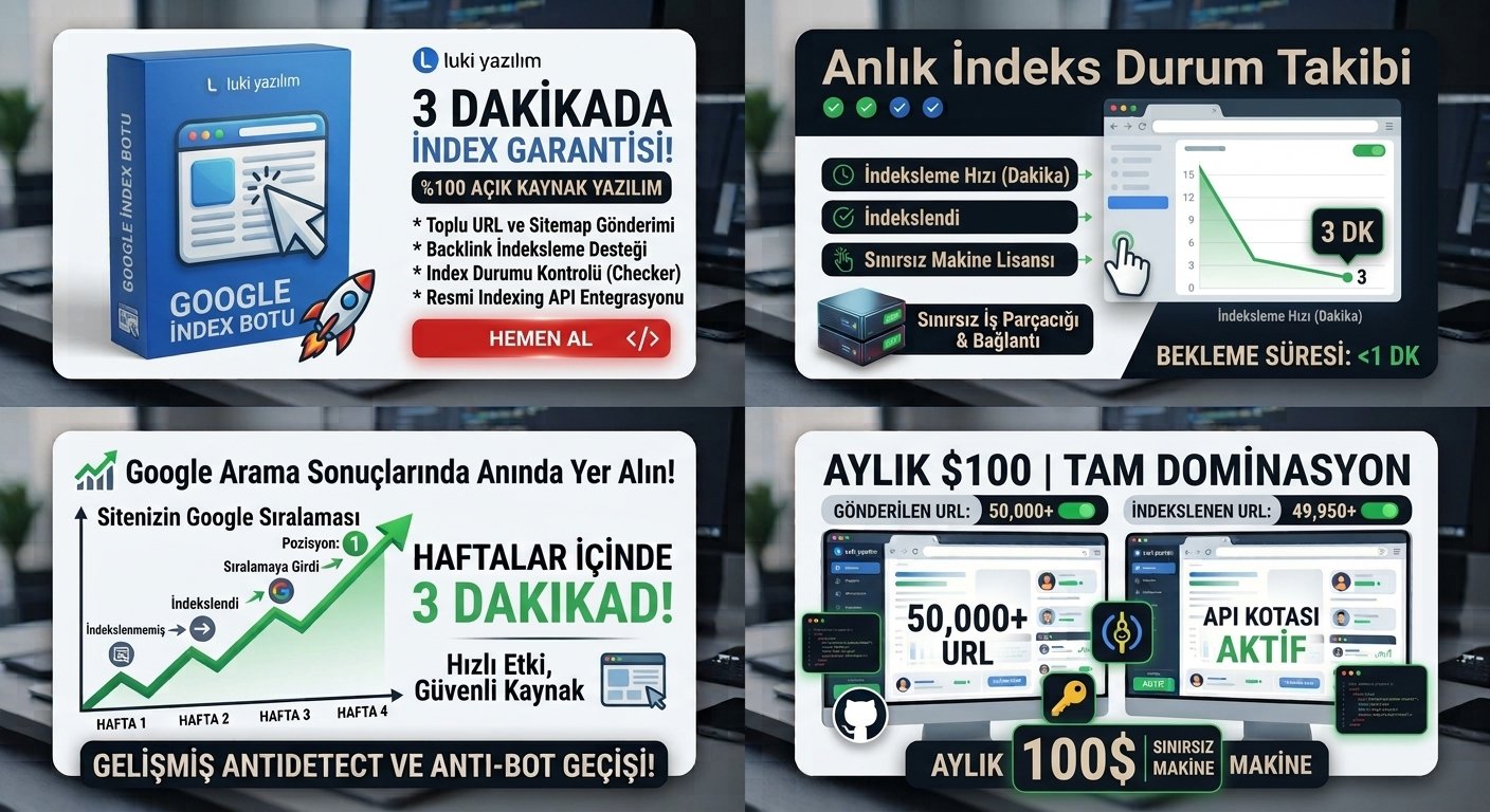 ⚡ Google Index Botu | Hızlı İndeksleme ve Otomatik Google Indexing Yazılımı