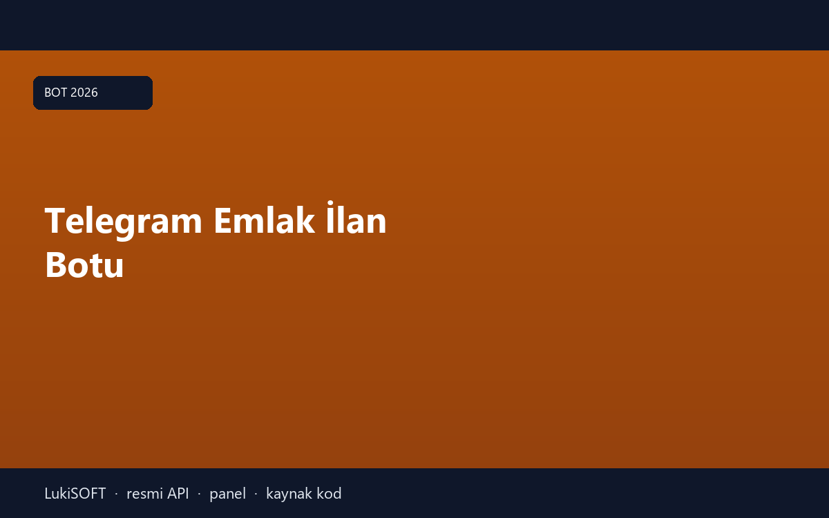 Telegram Emlak İlan Botu