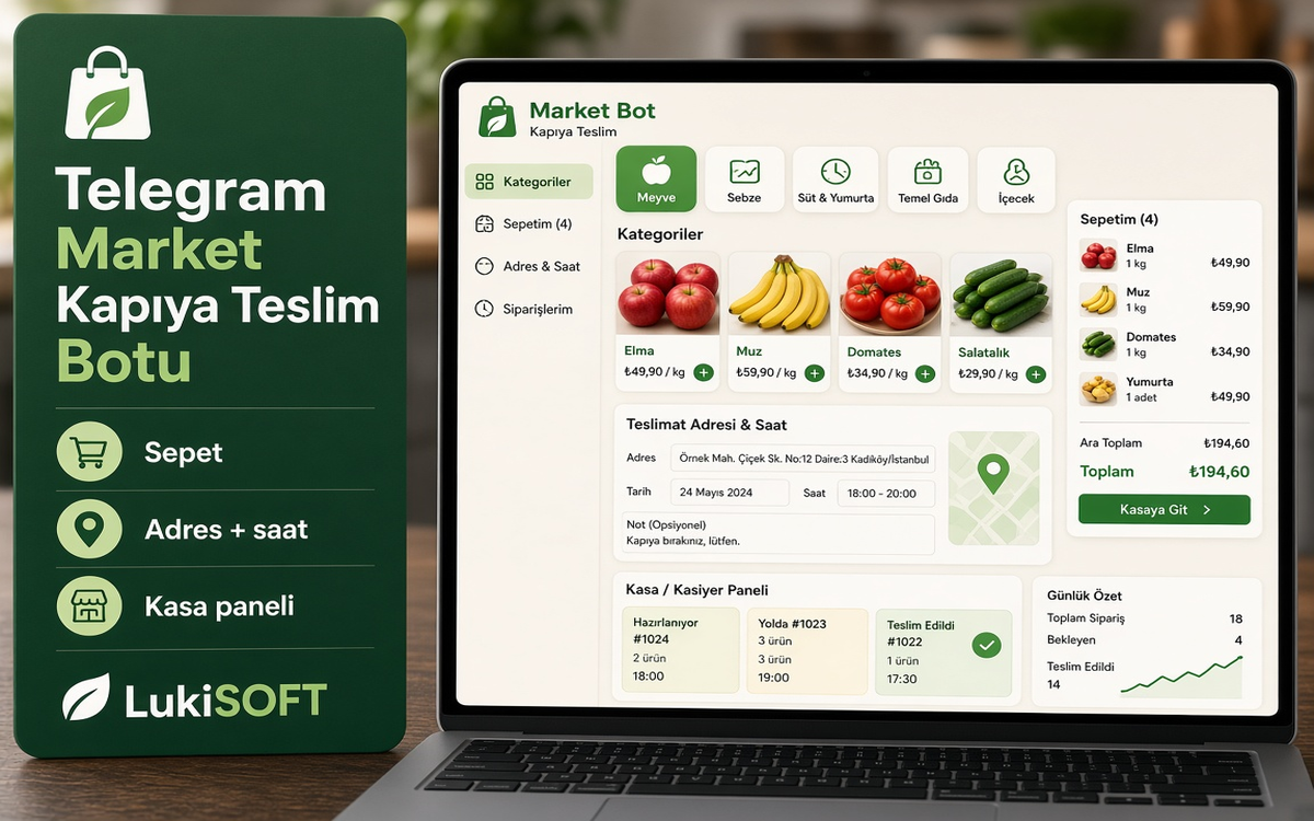 Telegram Market Kapıya Teslim Botu