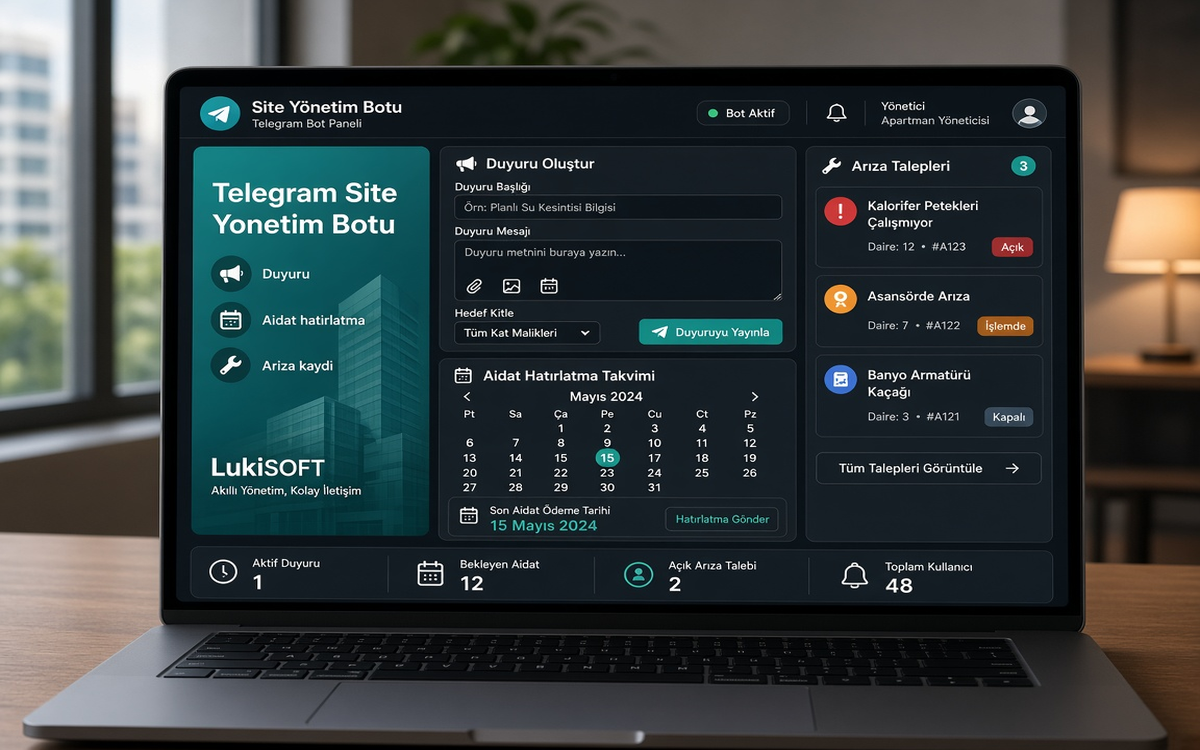 Telegram Site Yönetim Botu