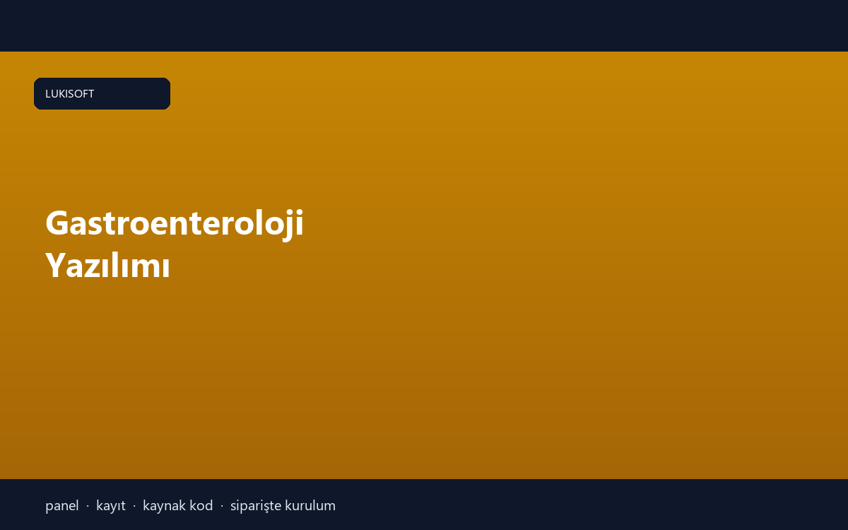 Gastroenteroloji Yazılımı