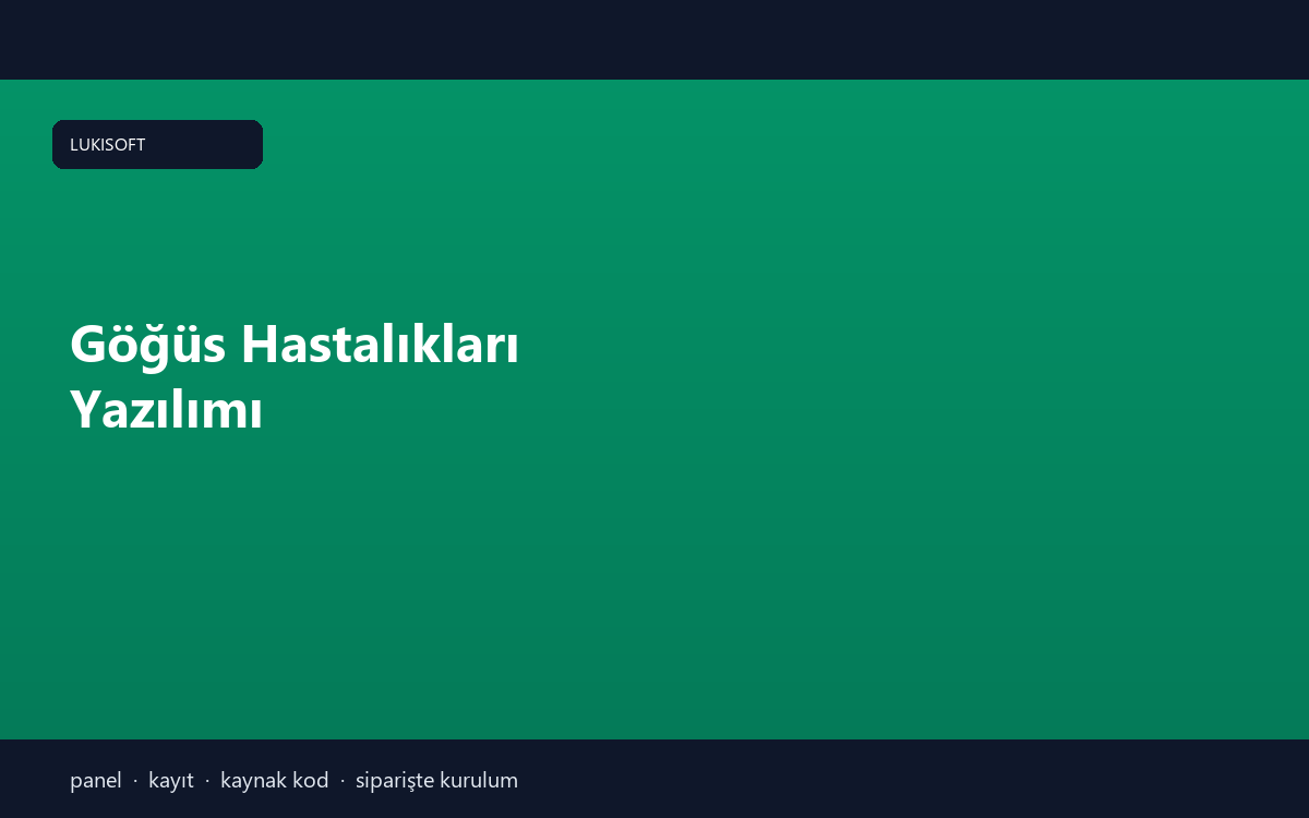 Göğüs Hastalıkları Yazılımı