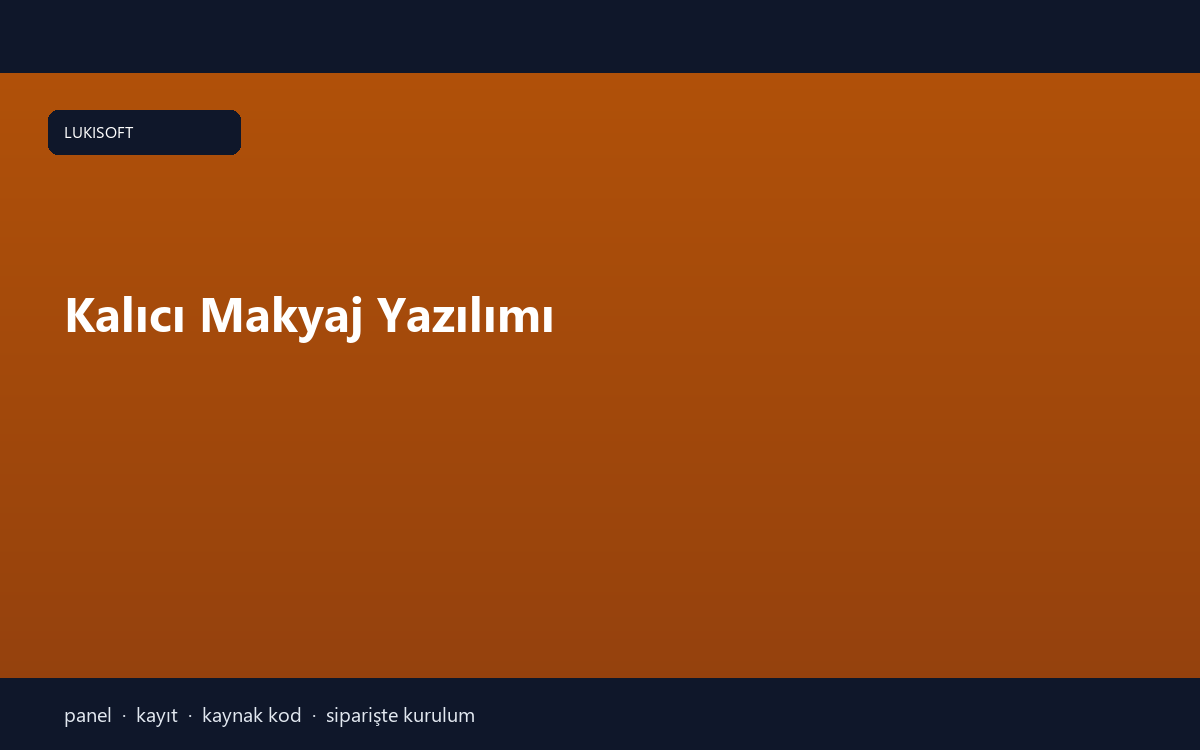 Kalıcı Makyaj Yazılımı