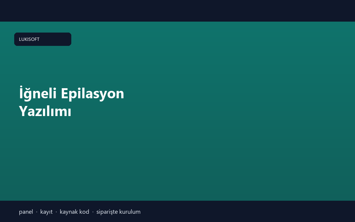 İğneli Epilasyon Yazılımı