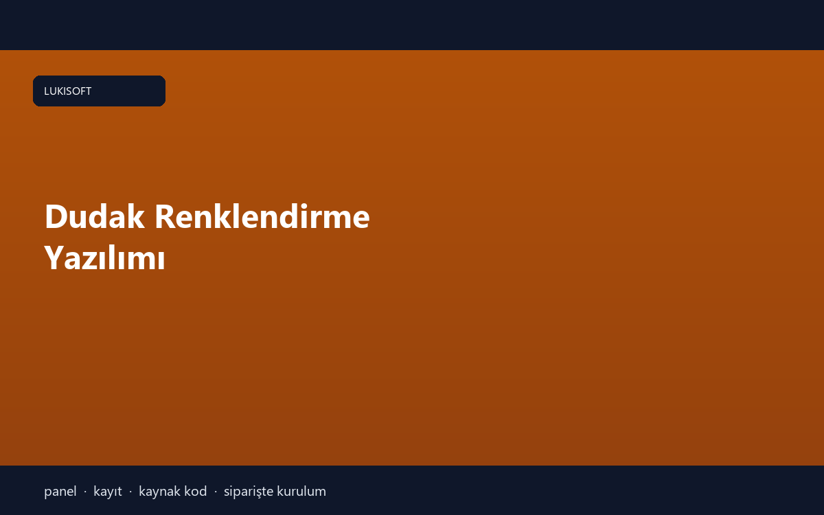 Dudak Renklendirme Yazılımı