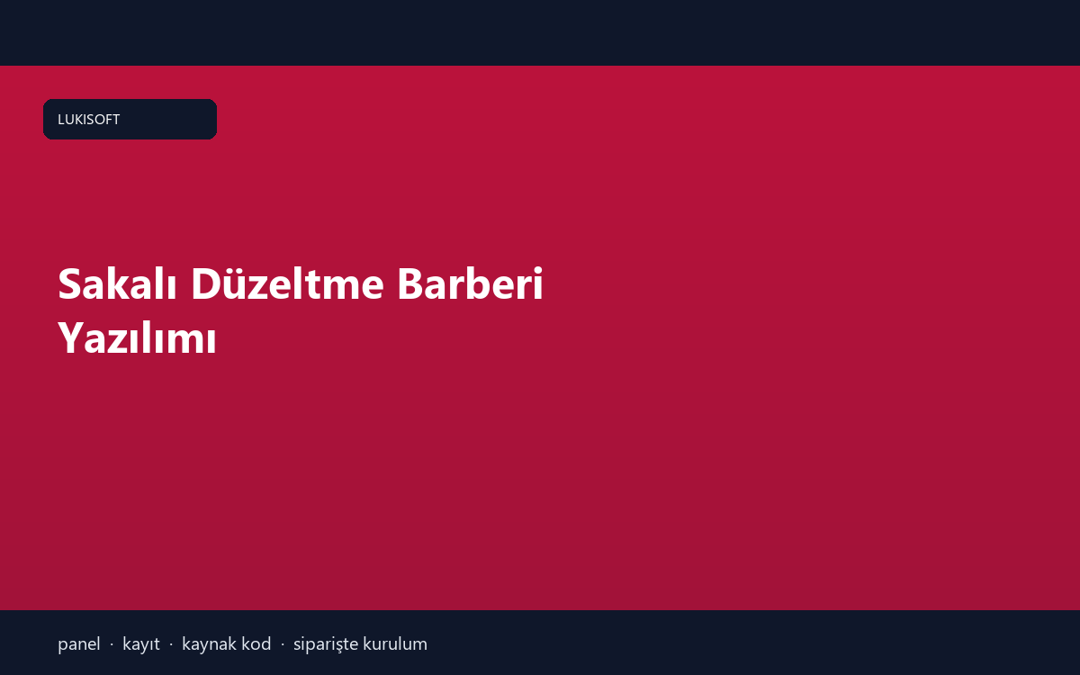 Sakalı Düzeltme Barberi Yazılımı
