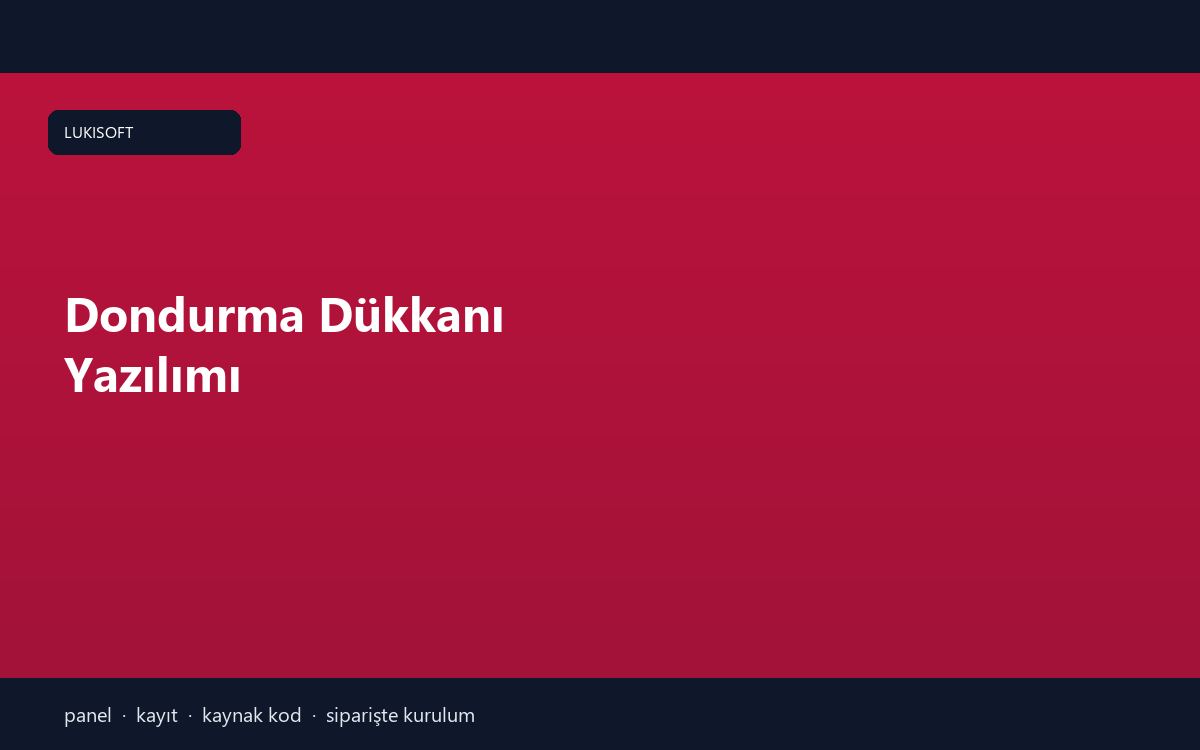 Dondurma Dükkanı Yazılımı