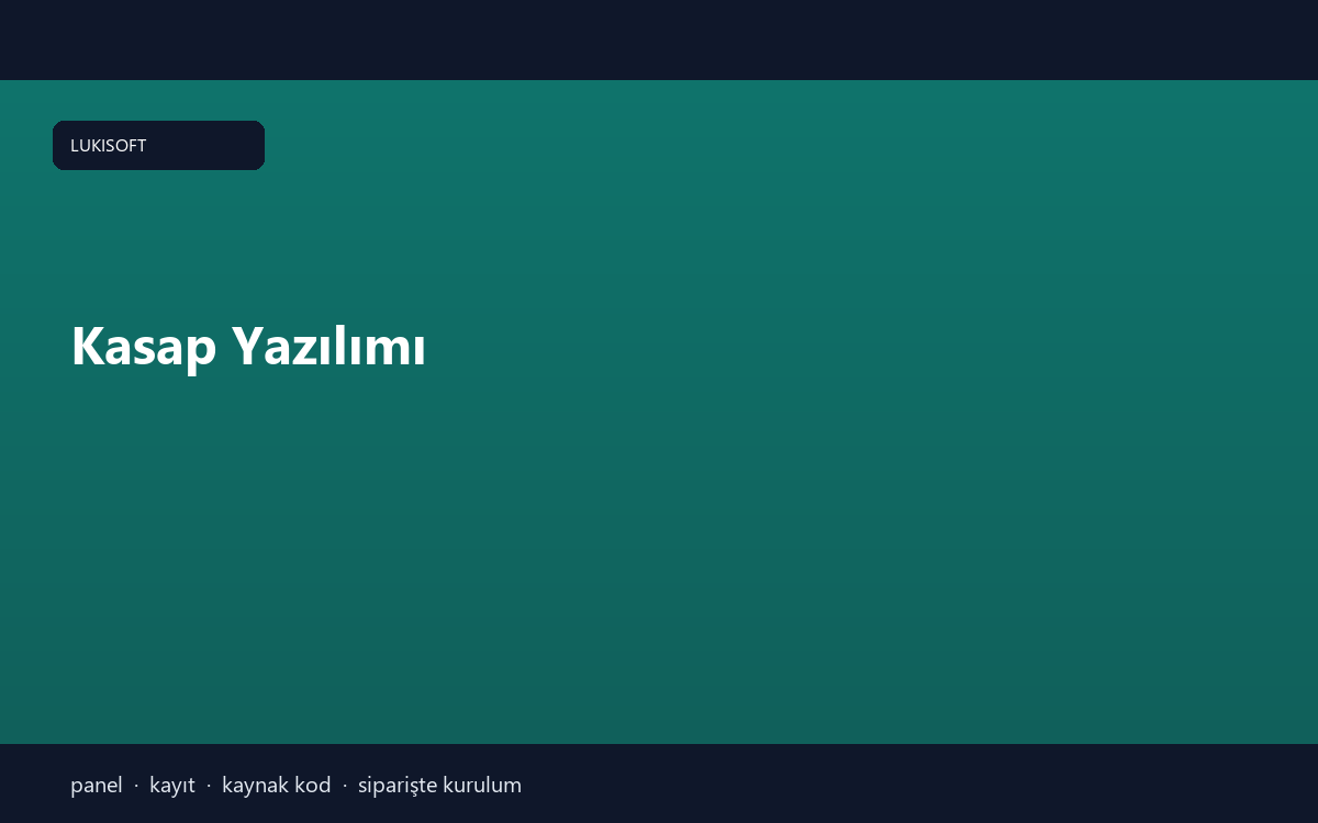 Kasap Yazılımı