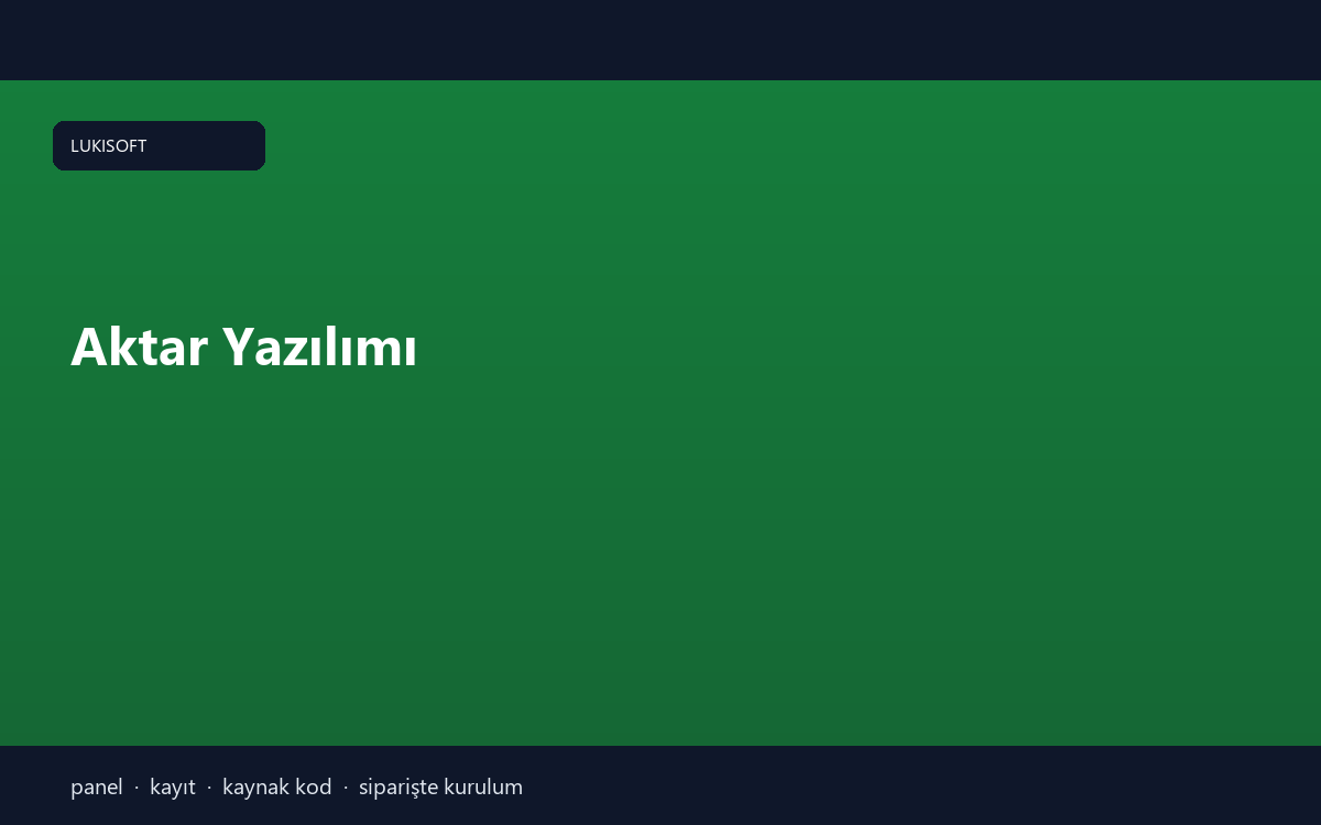 Aktar Yazılımı