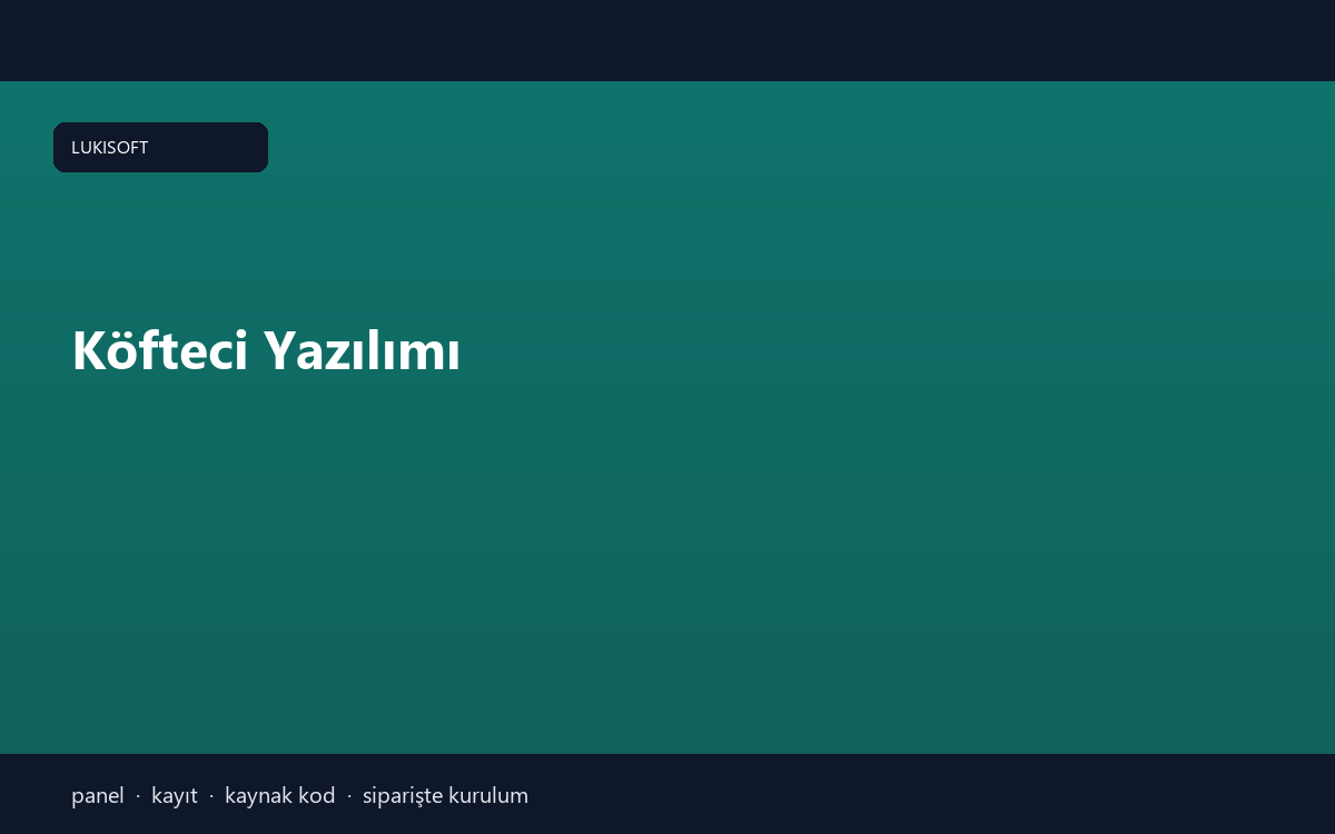 Köfteci Yazılımı
