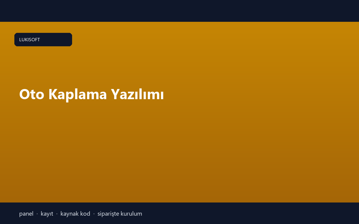 Oto Kaplama Yazılımı