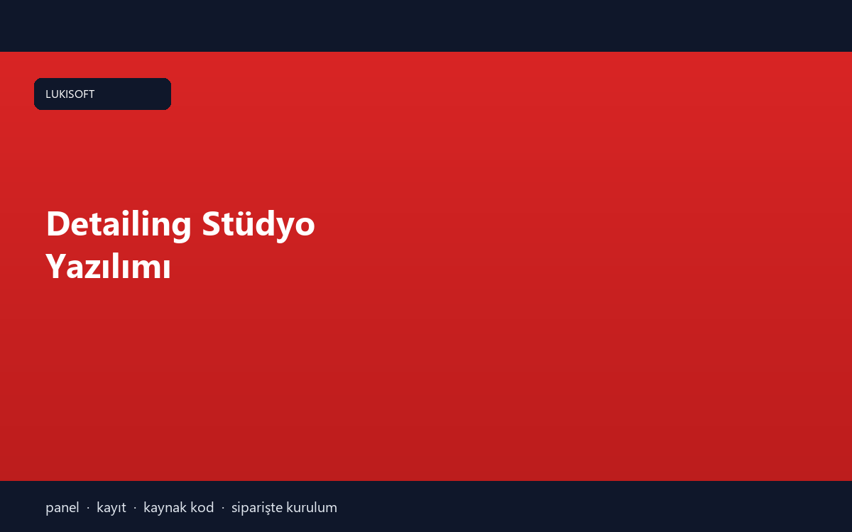 Detailing Stüdyo Yazılımı