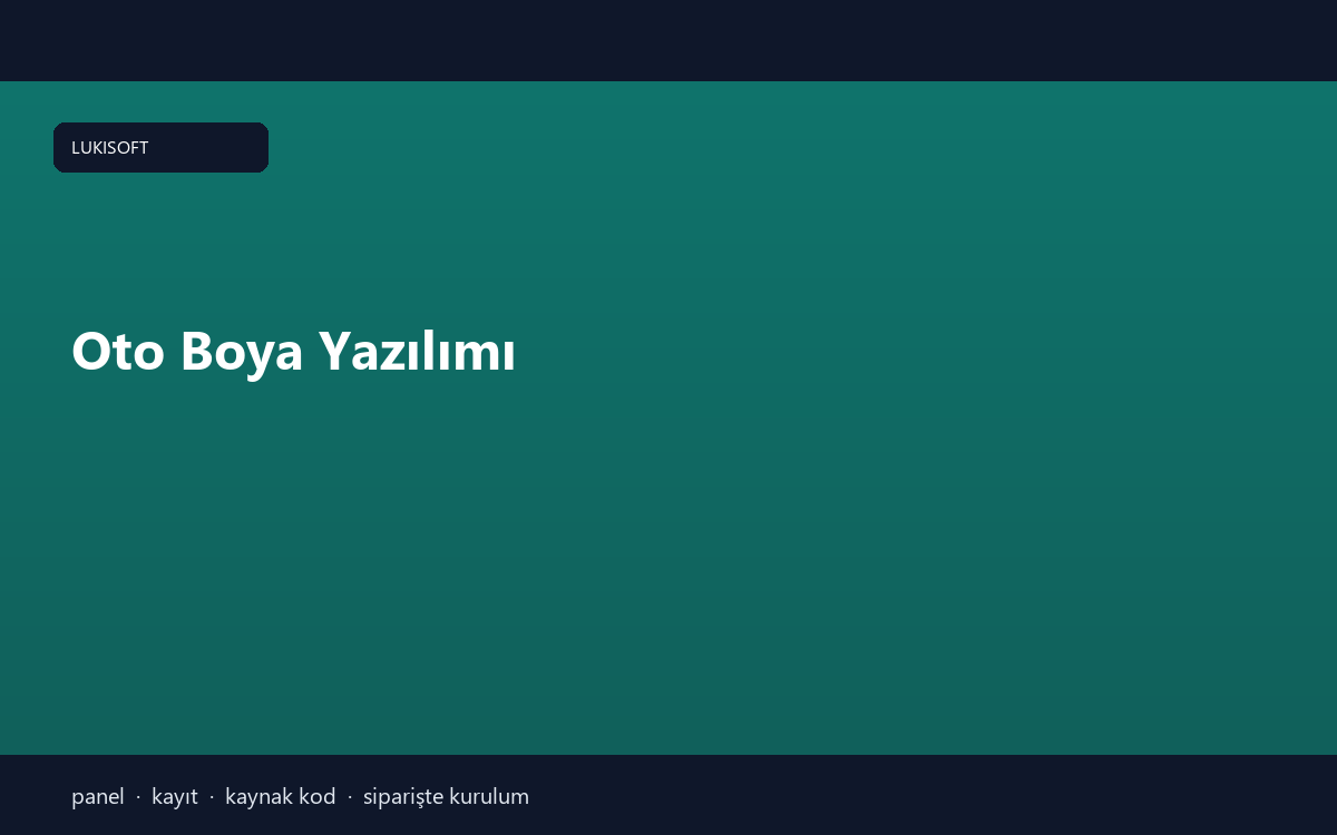 Oto Boya Yazılımı