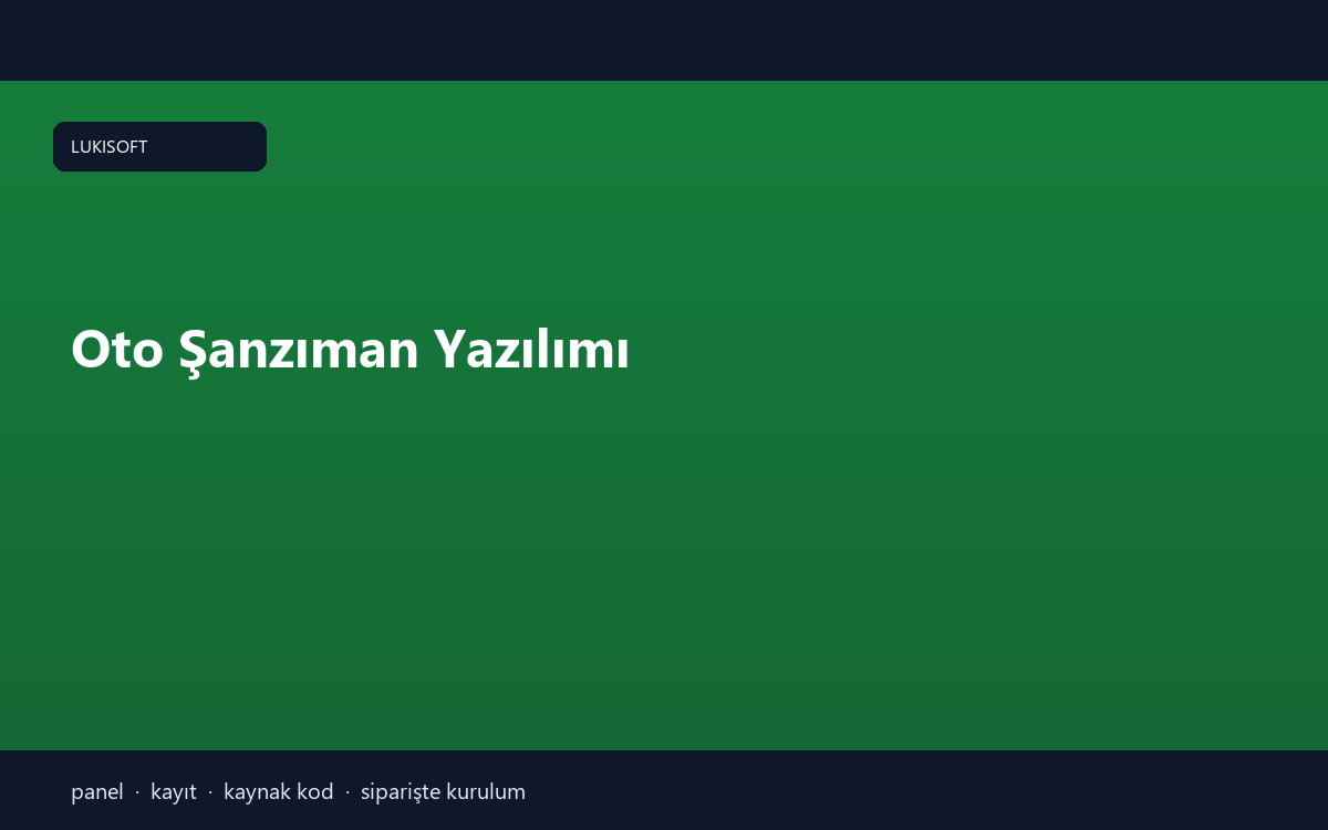 Oto Şanzıman Yazılımı
