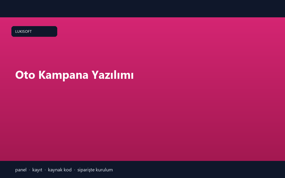Oto Kampana Yazılımı