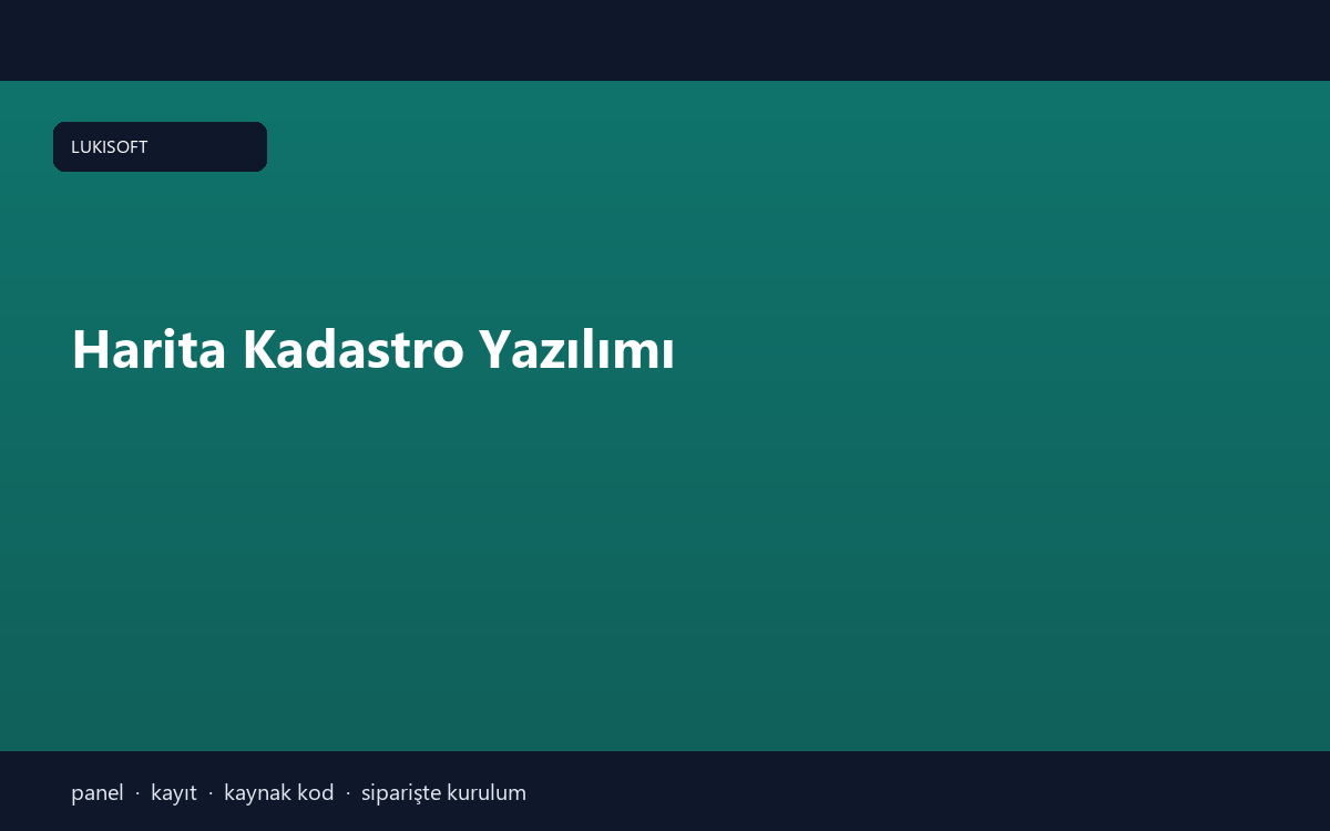 Harita Kadastro Yazılımı