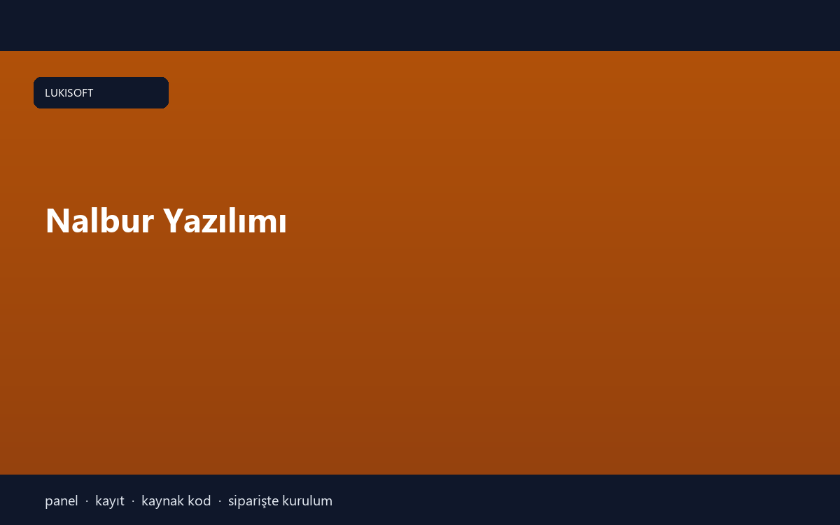 Nalbur Yazılımı