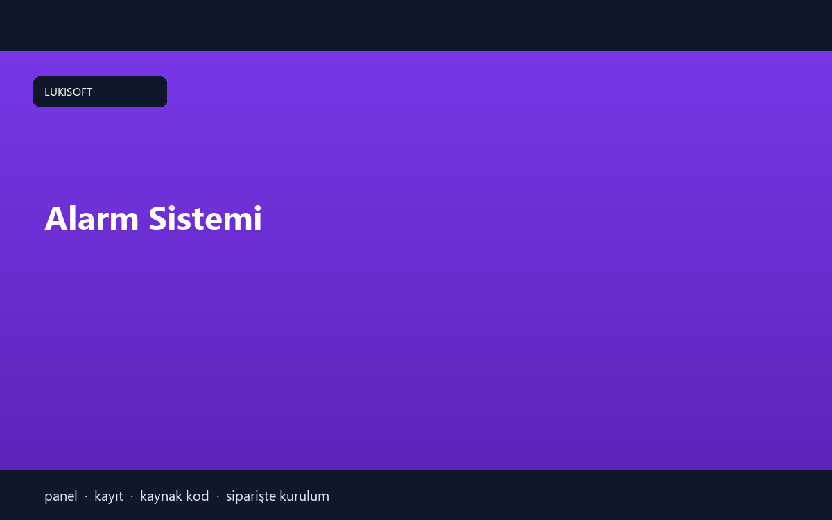 Alarm Sistemi