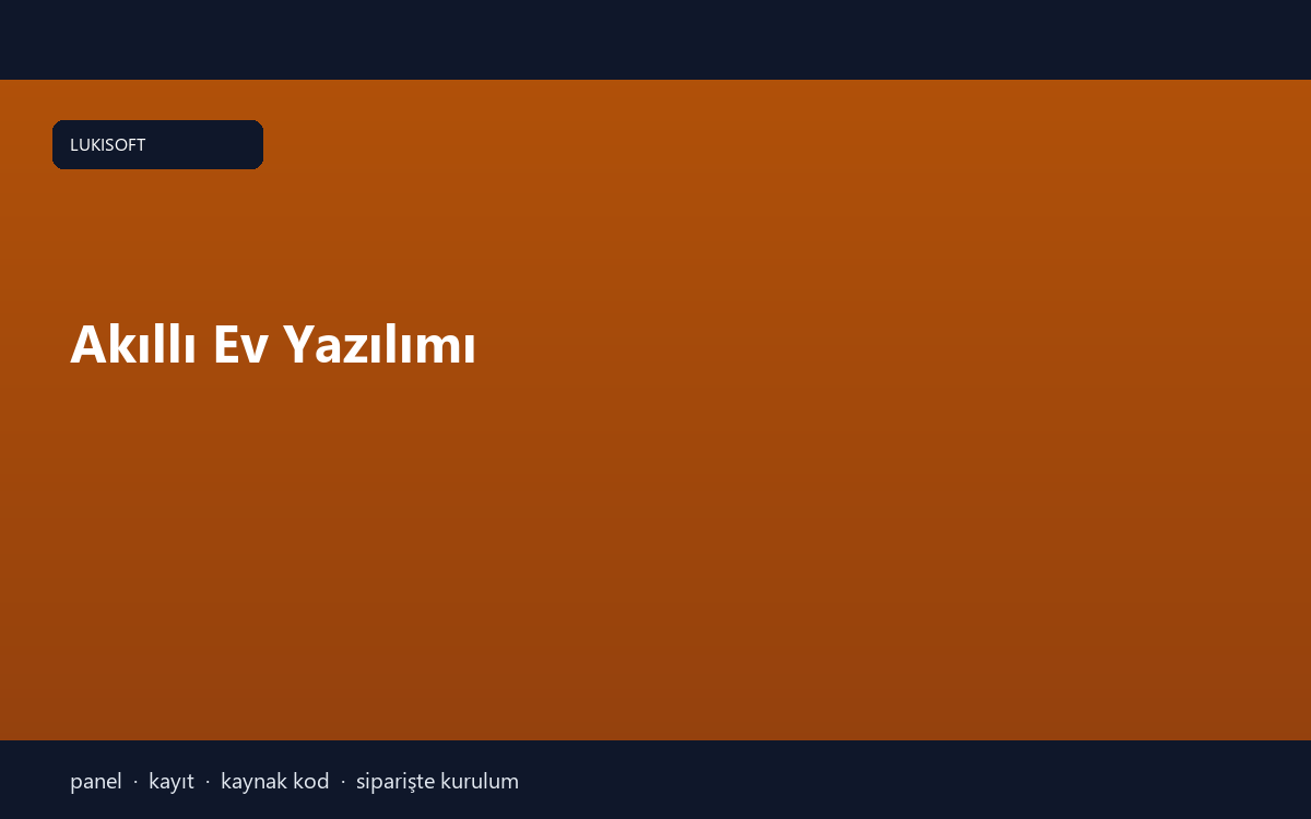 Akıllı Ev Yazılımı