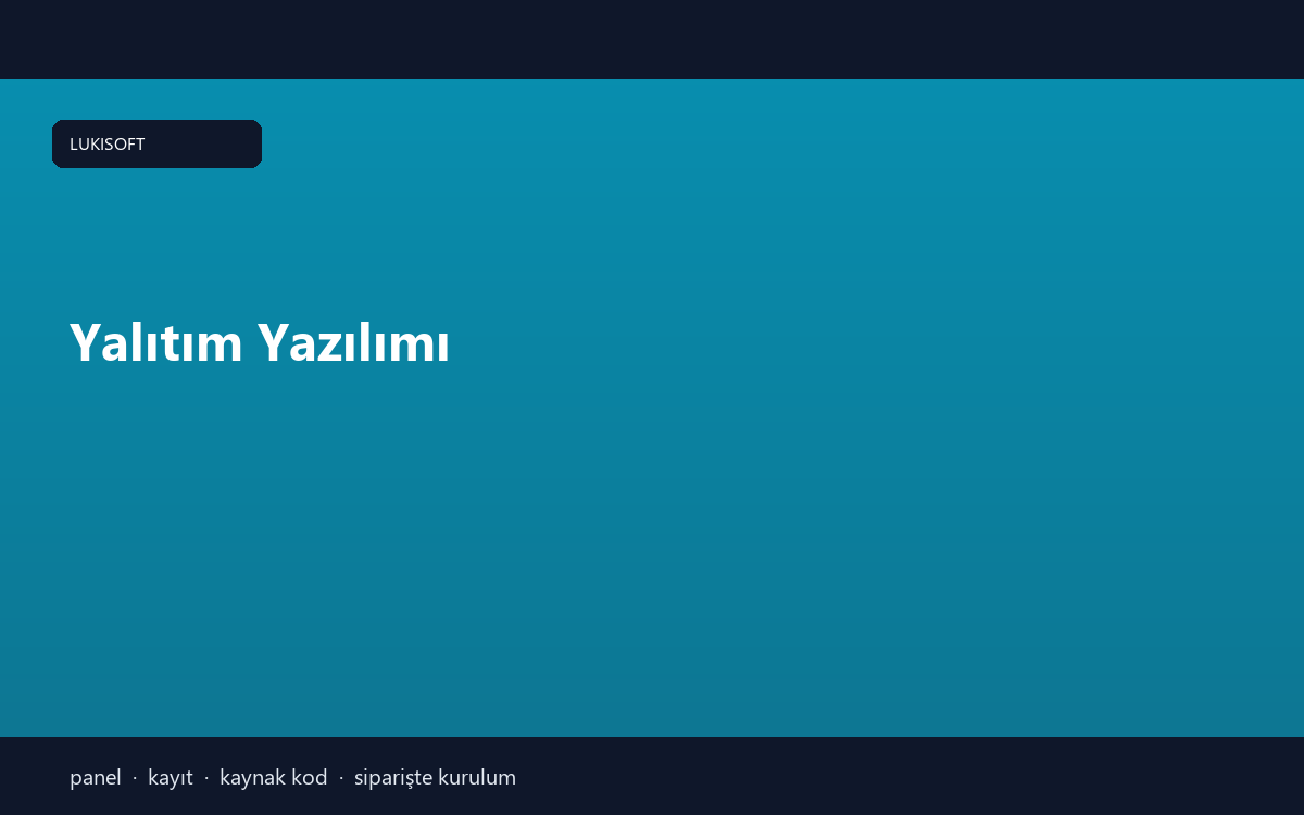 Yalıtım Yazılımı