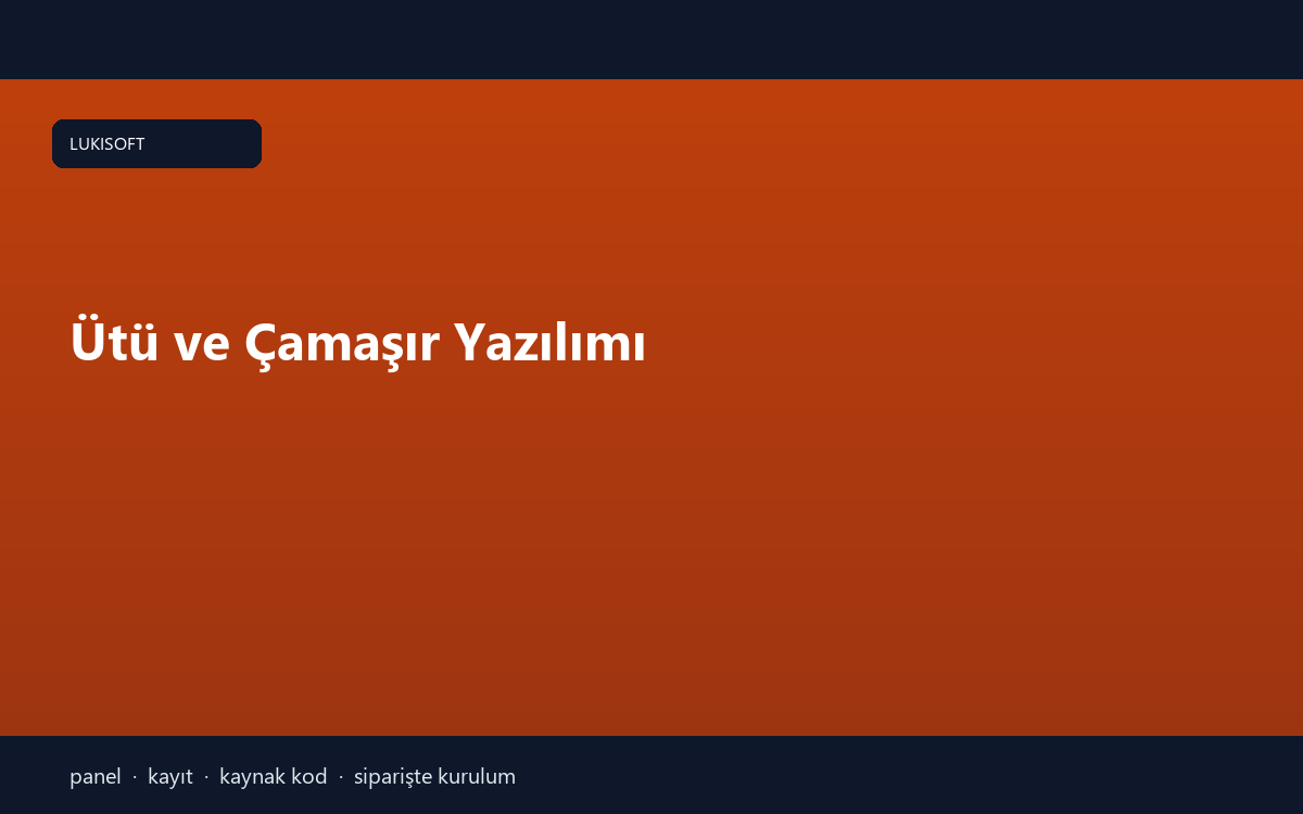 Ütü ve Çamaşır Yazılımı