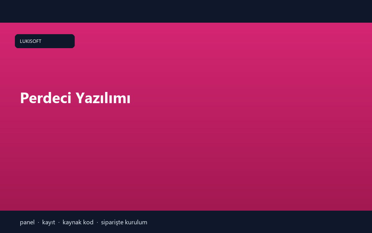 Perdeci Yazılımı
