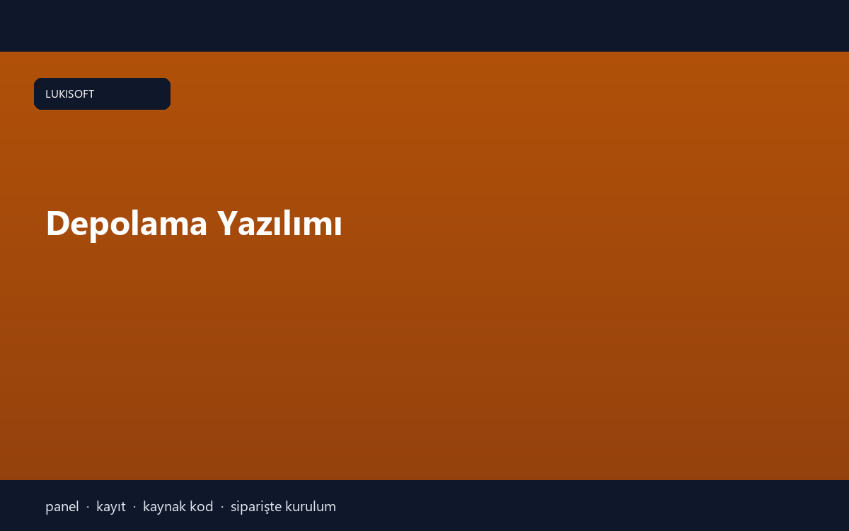 Depolama Yazılımı