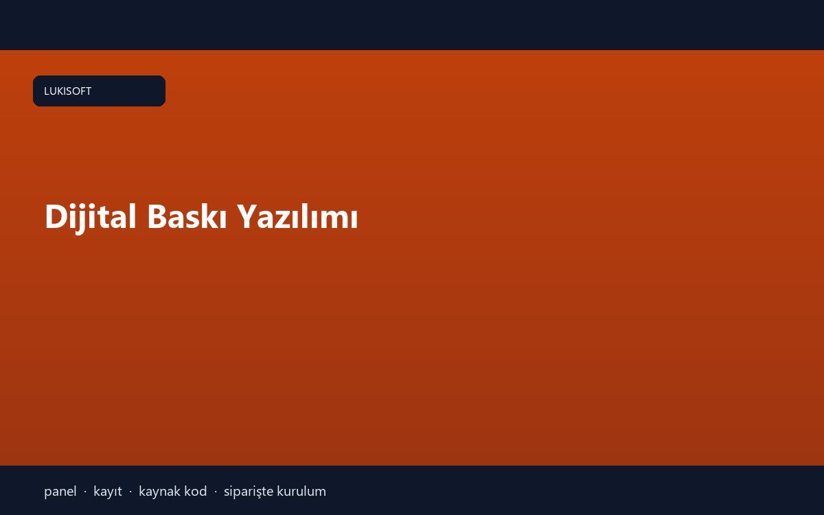 Dijital Baskı Yazılımı