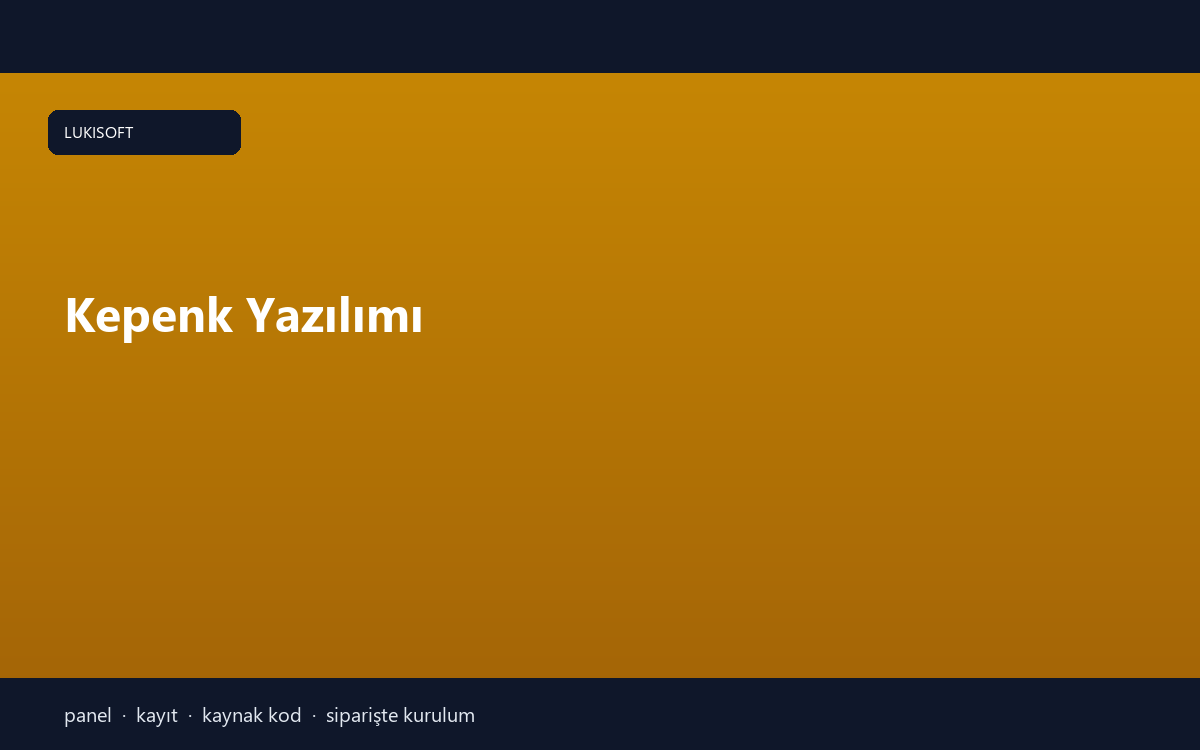 Kepenk Yazılımı