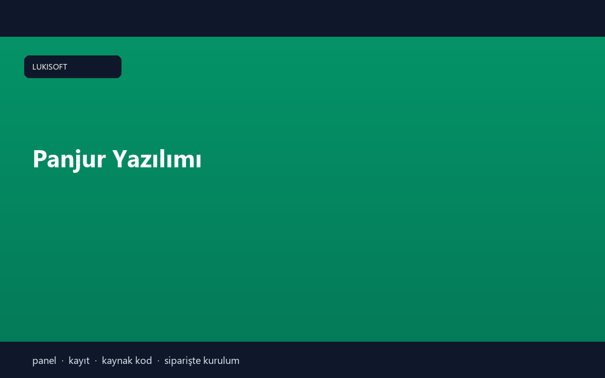 Panjur Yazılımı