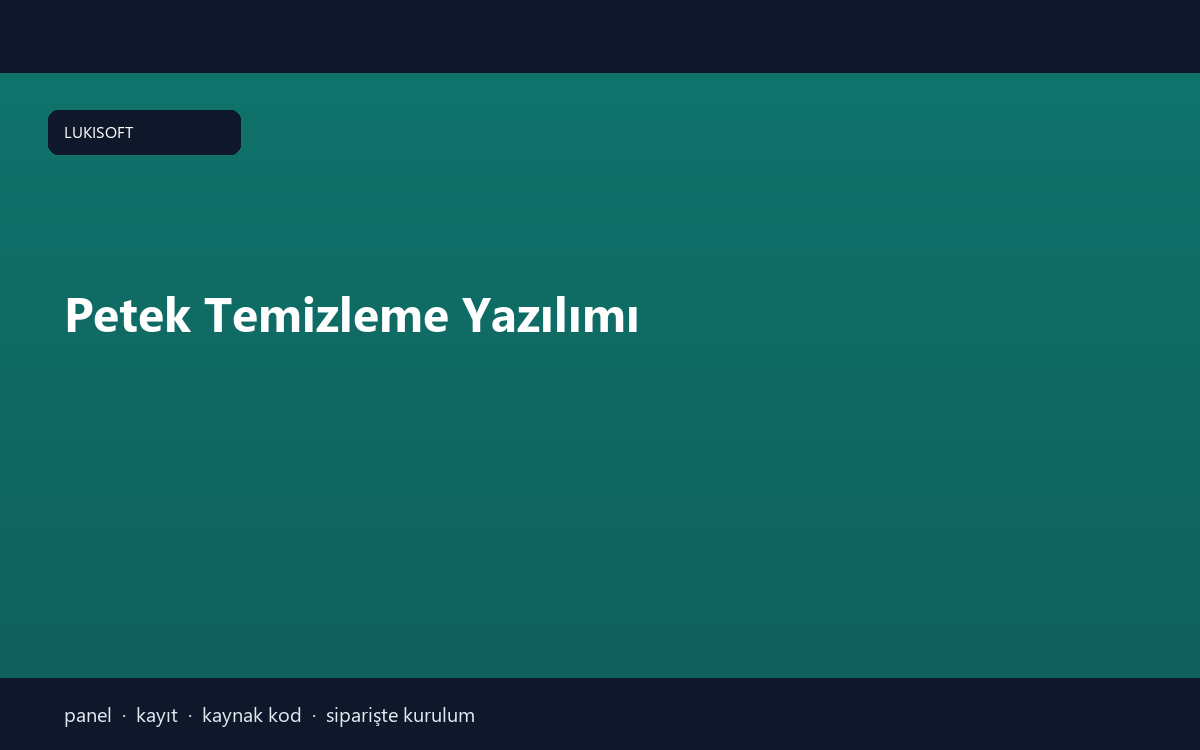 Petek Temizleme Yazılımı
