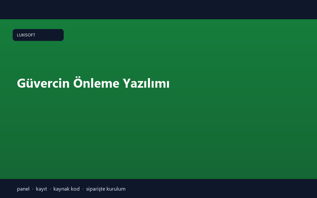 Güvercin Önleme Yazılımı