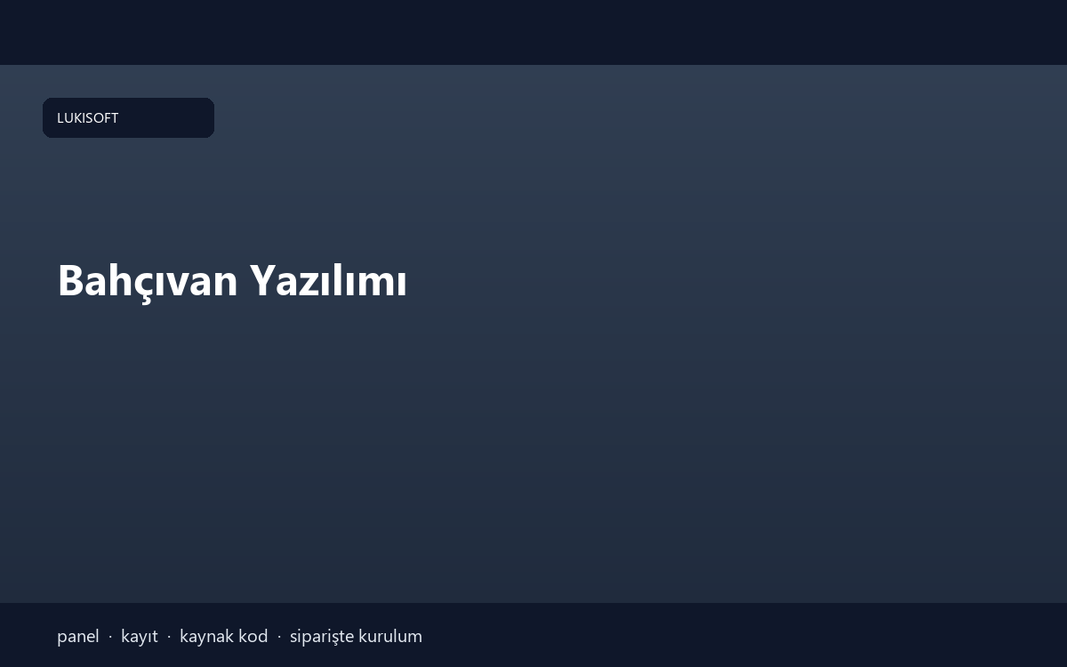 Bahçıvan Yazılımı