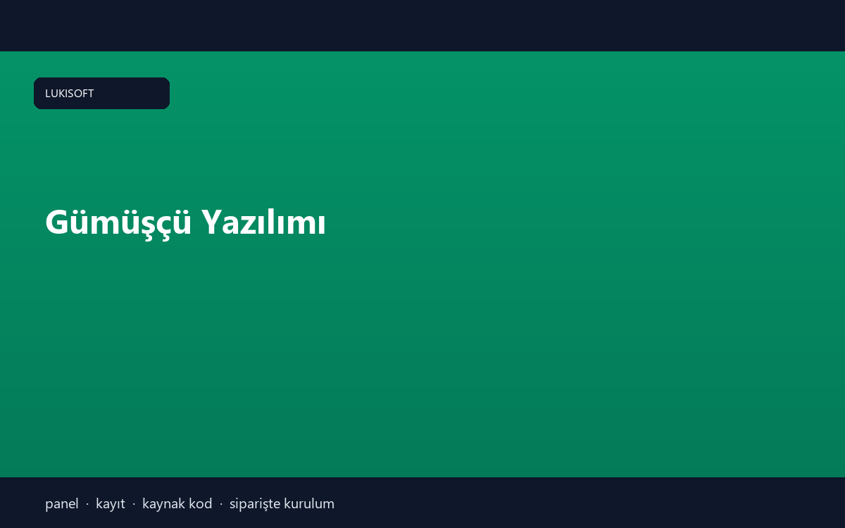 Gümüşçü Yazılımı