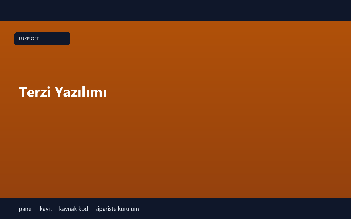 Terzi Yazılımı