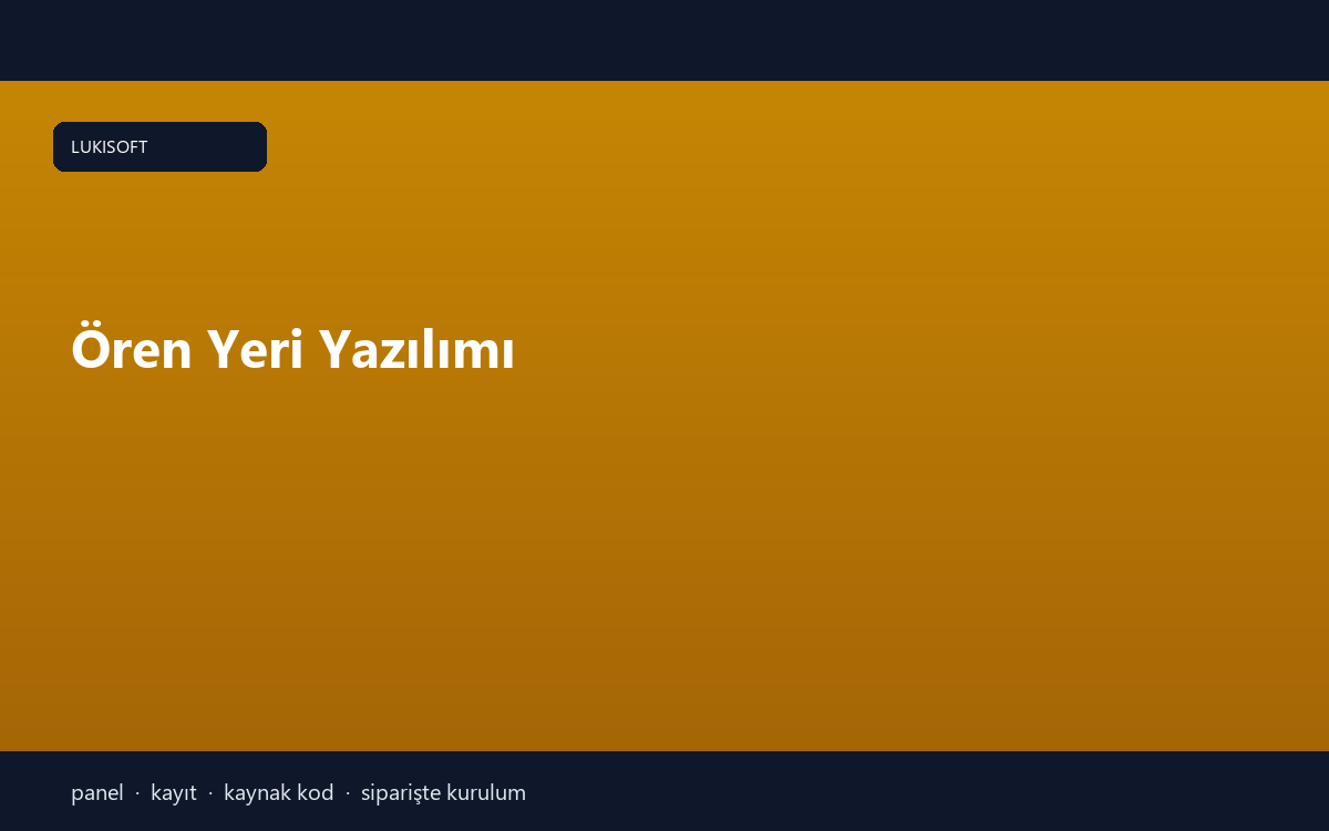 Ören Yeri Yazılımı