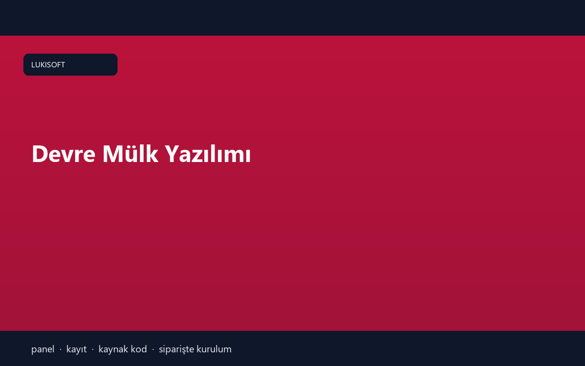 Devre Mülk Yazılımı