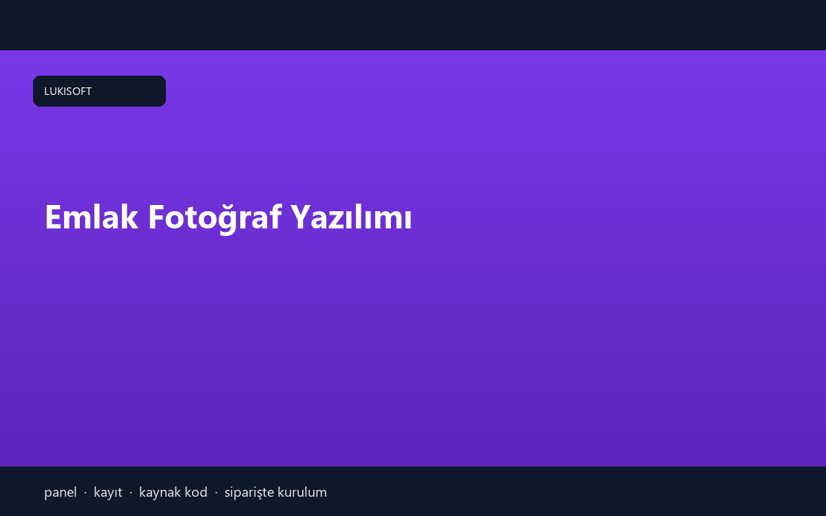 Emlak Fotoğraf Yazılımı
