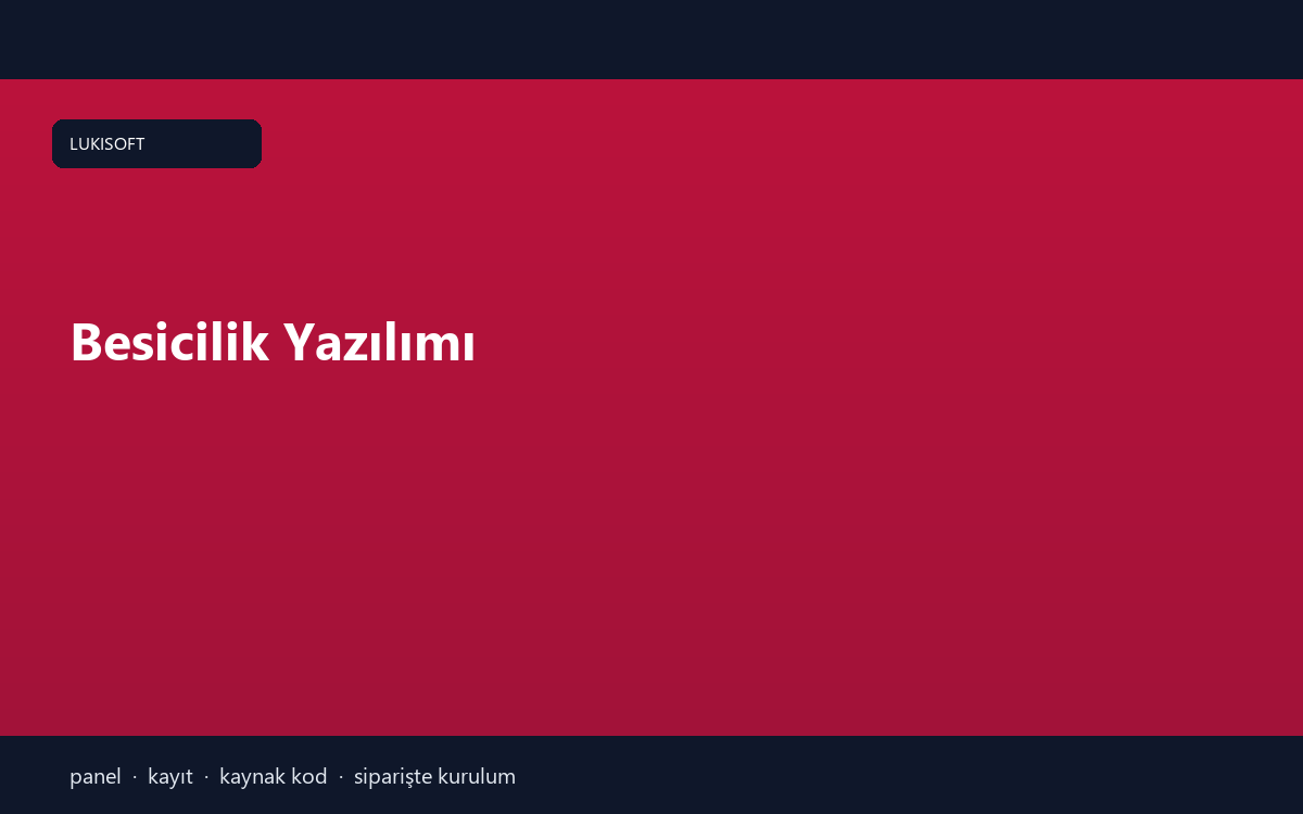 Besicilik Yazılımı