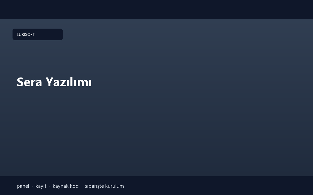 Sera Yazılımı