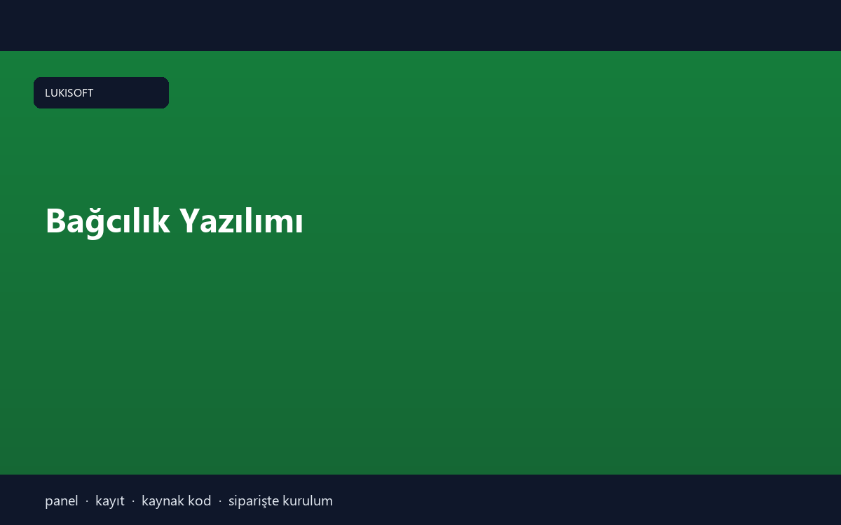 Bağcılık Yazılımı