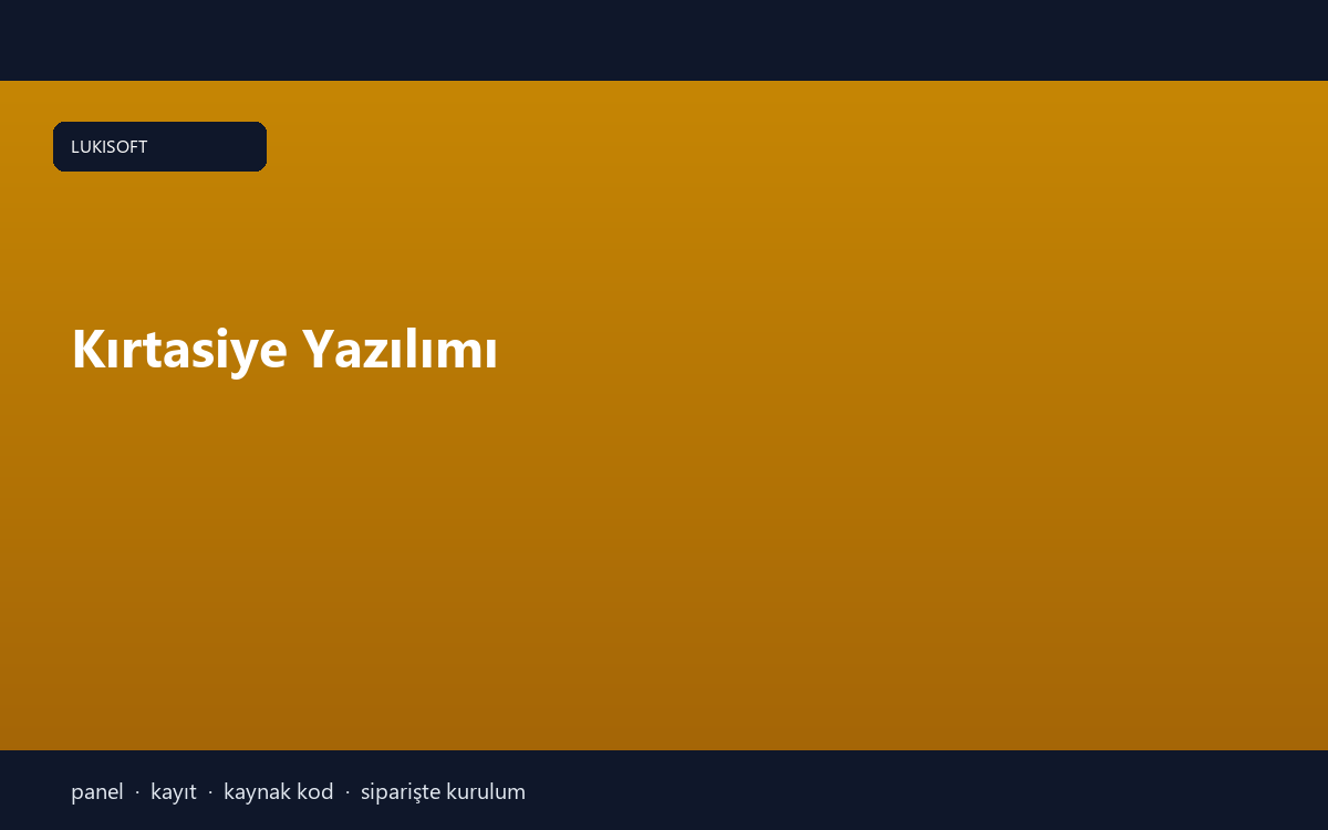 Kırtasiye Yazılımı