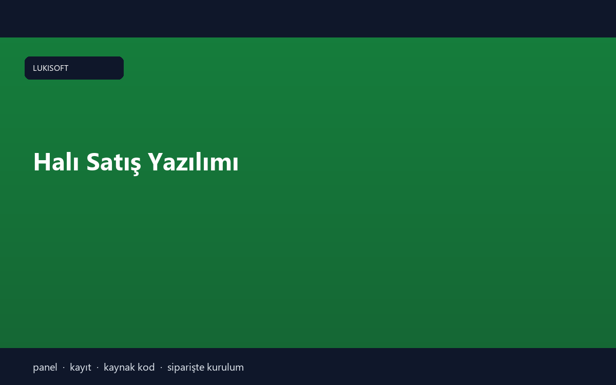 Halı Satış Yazılımı