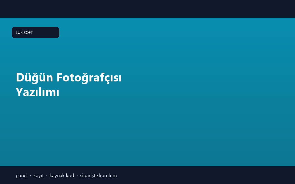 Düğün Fotoğrafçısı Yazılımı