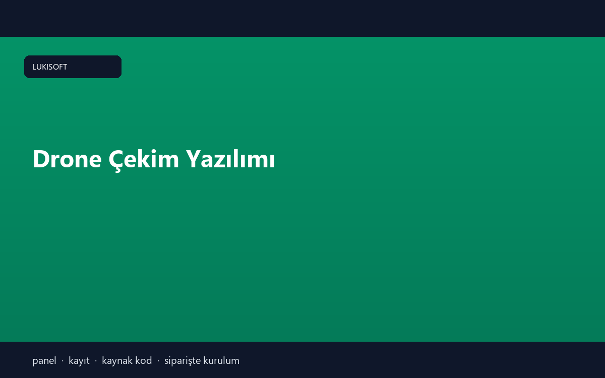 Drone Çekim Yazılımı