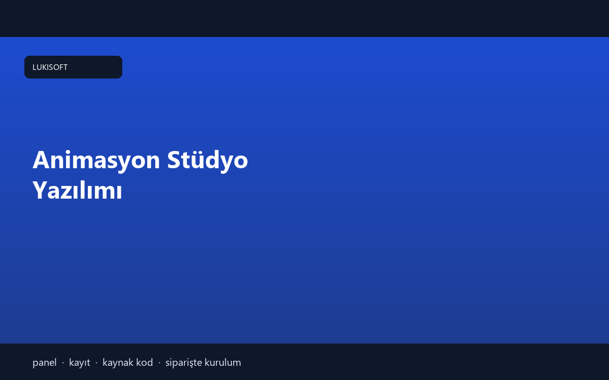 Animasyon Stüdyo Yazılımı