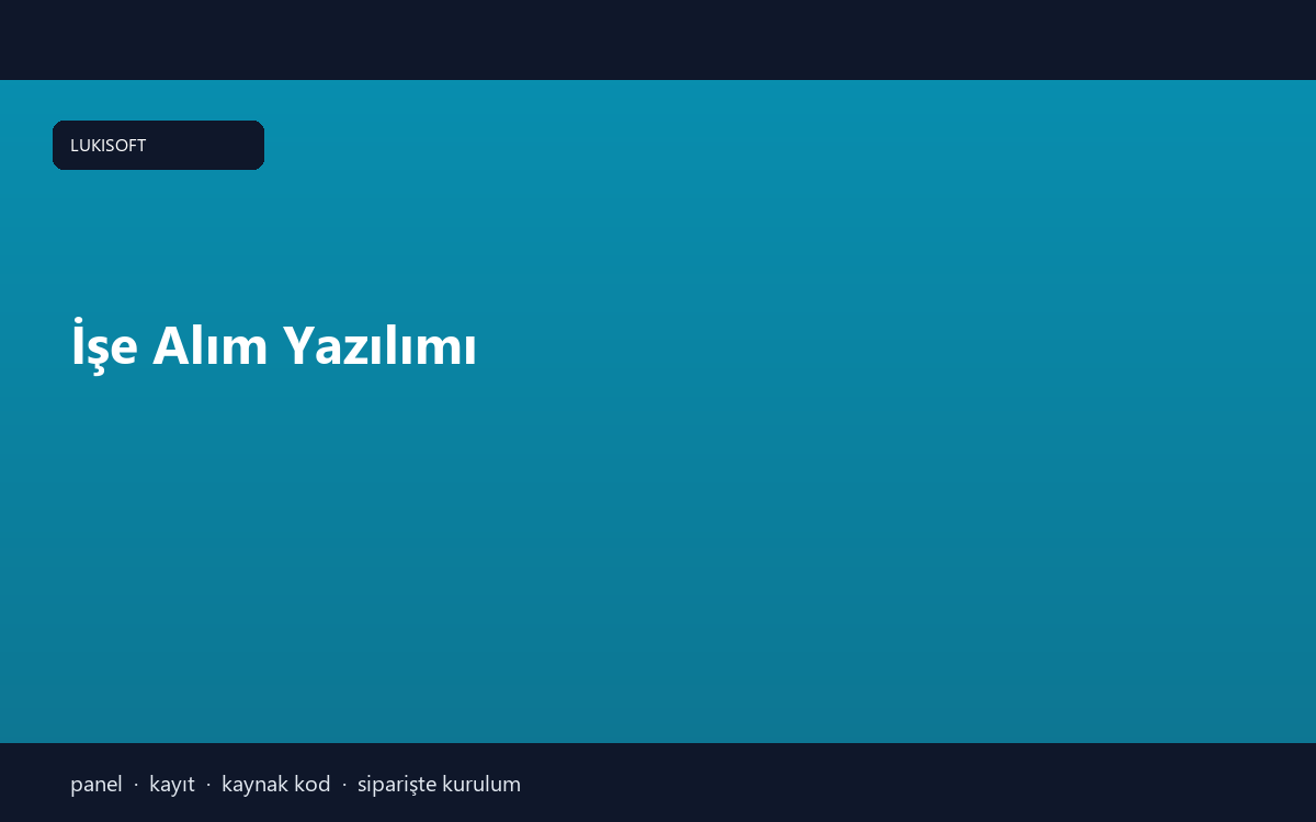 İşe Alım Yazılımı