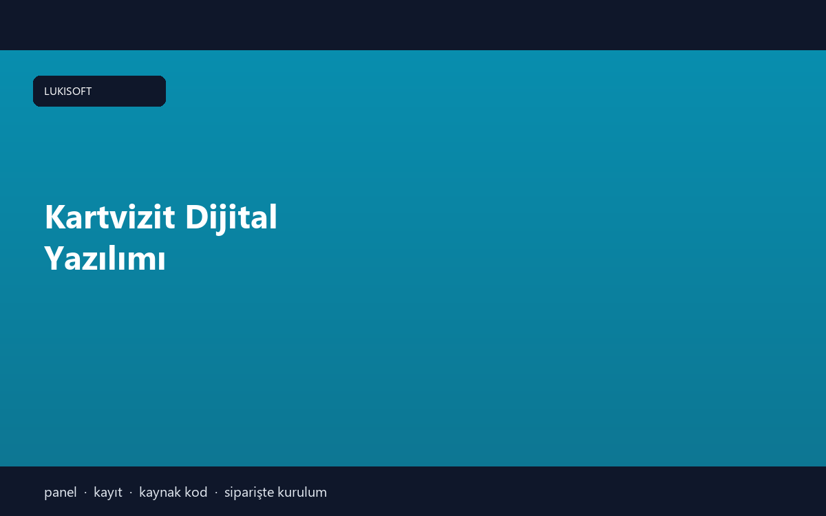 Kartvizit Dijital Yazılımı