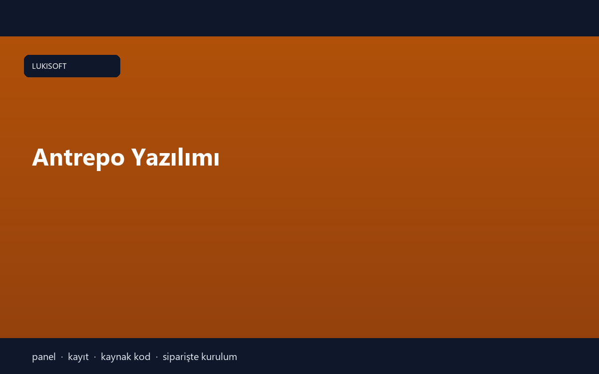 Antrepo Yazılımı