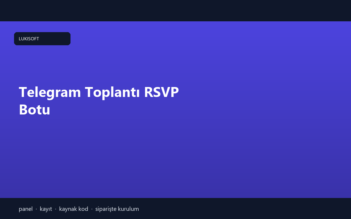 Telegram Toplantı RSVP Botu